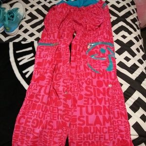 Pink zumba cargo pants